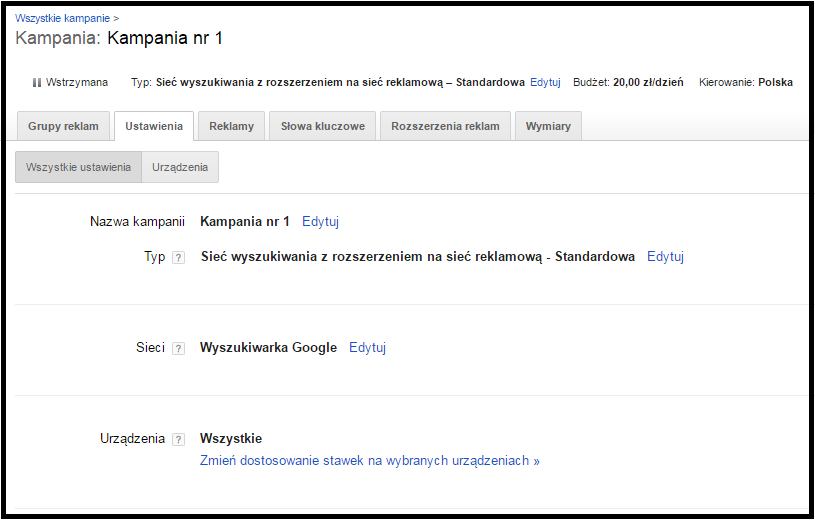 kampania google adwords