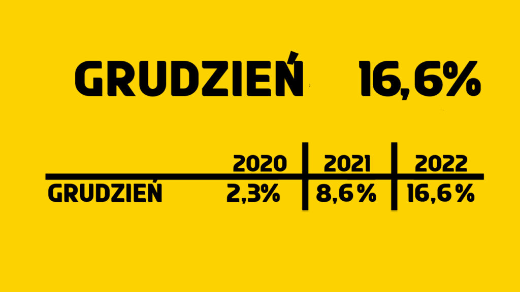 Inflacja Grudzień 2022 - 16,6%