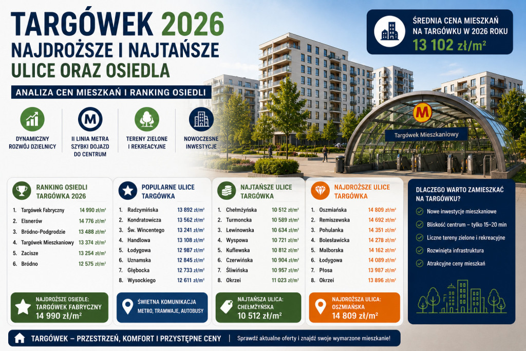 Ceny mieszkań Targówek 2026
