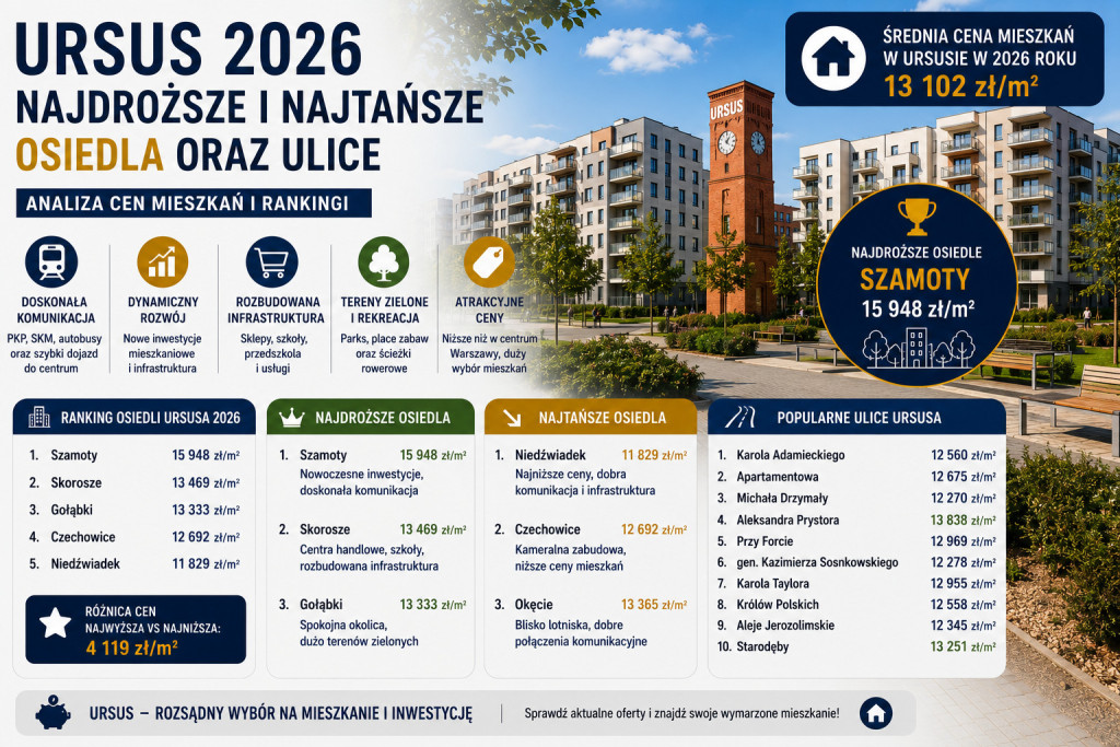 Ceny mieszkań Ursus 2026