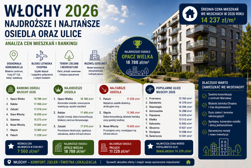 Ceny mieszkań Włochy 2026