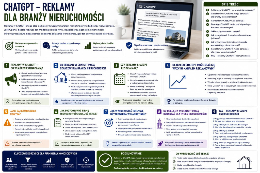 ChatGPT – reklamy dla branży nieruchomości