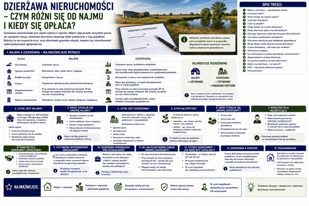 Dzierżawa nieruchomości