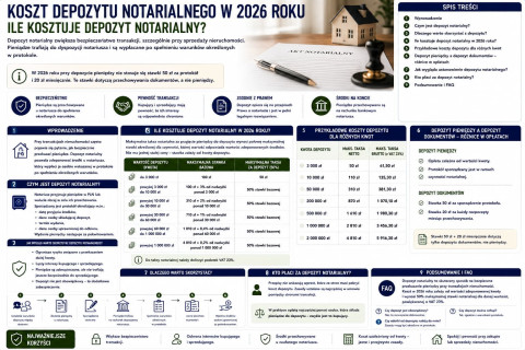 Koszt depozytu notarialnego w 2026 roku