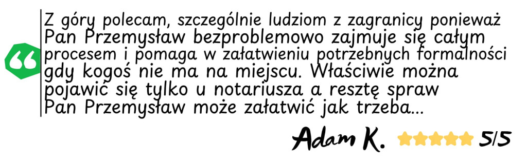 Opinia Google - Adam